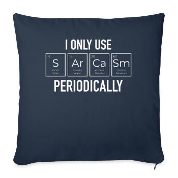 Funny, sarcasm, sarcastic humor, irony - Sofa pillowcase 17,3'' x 17,3'' (45 x 45 cm) - navy - Front