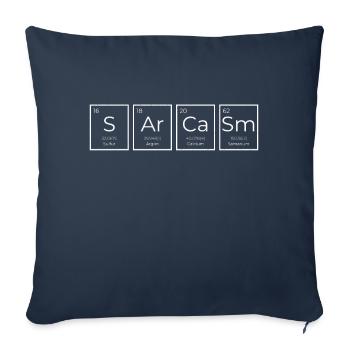 Funny, sarcasm, sarcastic humor, irony - Sofa pillowcase 17,3'' x 17,3'' (45 x 45 cm) - navy - Front