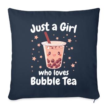 Bubble Tea Boba Tea Bubble Boba Tea - Sofa pillowcase 17,3'' x 17,3'' (45 x 45 cm) - navy - Front