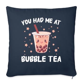 Bubble Tea Boba Tea Bubble Boba Tea - Sofa pillowcase 17,3'' x 17,3'' (45 x 45 cm) - navy - Front