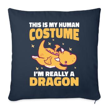 Dragon Mystic Dragon Fantasy - Sofa pillowcase 17,3'' x 17,3'' (45 x 45 cm) - navy - Front
