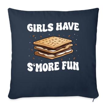 S'more Camping Smores Marshmallow Sweets - Sofa pillowcase 17,3'' x 17,3'' (45 x 45 cm) - navy - Front