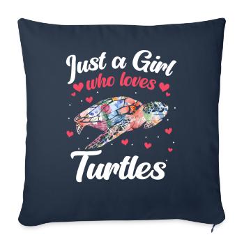 Turtle Sea Turtle Turtle Animal - Sofa pillowcase 17,3'' x 17,3'' (45 x 45 cm) - navy - Front