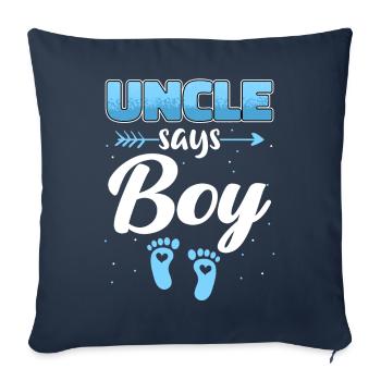 Uncle Fmilie Great-Uncle Uncle's - Sofa pillowcase 17,3'' x 17,3'' (45 x 45 cm) - navy - Front