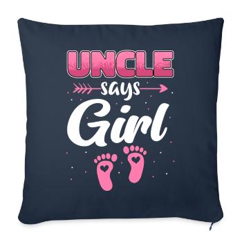 Uncle Fmilie Great-Uncle Uncle's - Sofa pillowcase 17,3'' x 17,3'' (45 x 45 cm) - navy - Front