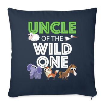 Uncle Fmilie Great-Uncle Uncle's - Sofa pillowcase 17,3'' x 17,3'' (45 x 45 cm) - navy - Front