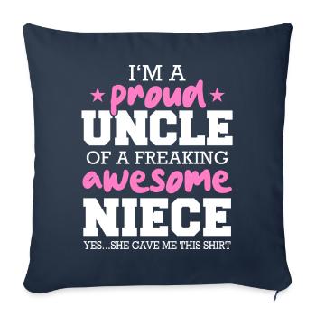 Uncle Fmilie Great-Uncle Uncle - Sofa pillowcase 17,3'' x 17,3'' (45 x 45 cm) - navy - Front