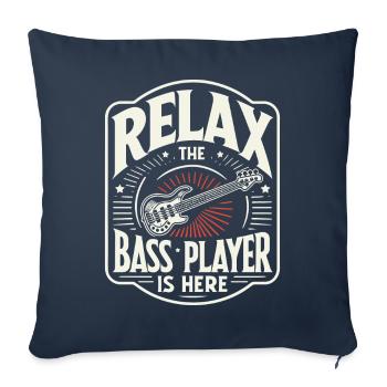 Bass Guitar Bassist Bass Instrument - Sofa pillowcase 17,3'' x 17,3'' (45 x 45 cm) - navy - Front