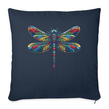 dragonfly dragonflies insects nature - Sofa pillowcase 17,3'' x 17,3'' (45 x 45 cm) - navy - Front