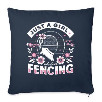 Fencing Fencers - Sofa pillowcase 17,3'' x 17,3'' (45 x 45 cm) - navy - Front