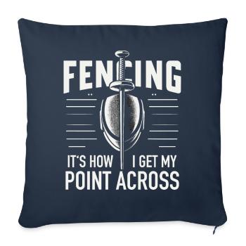 Fencing Fencer - Sofa pillowcase 17,3'' x 17,3'' (45 x 45 cm) - navy - Front