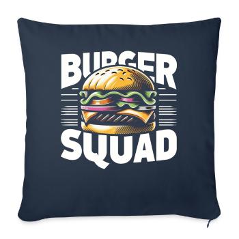 Burger Fast Food Hamburger Cheesburger Burgers - Sofa pillowcase 17,3'' x 17,3'' (45 x 45 cm) - navy - Front