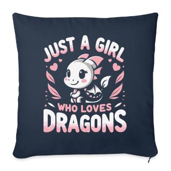 Dragon Mystic Dragon Fantasy - Sofa pillowcase 17,3'' x 17,3'' (45 x 45 cm) - navy - Front