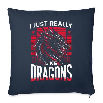 Dragon Mystic Dragon Fantasy - Sofa pillowcase 17,3'' x 17,3'' (45 x 45 cm) - navy - Front