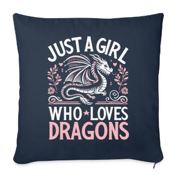 Dragon Mystic Dragon Fantasy - Sofa pillowcase 17,3'' x 17,3'' (45 x 45 cm) - navy - Front