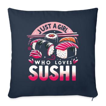 Sushi Japanese Food Maki Sushi Kawaii - Sofa pillowcase 17,3'' x 17,3'' (45 x 45 cm) - navy - Front
