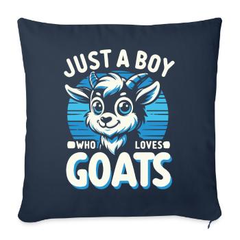 Goat Goat Animal Goat - Sofa pillowcase 17,3'' x 17,3'' (45 x 45 cm) - navy - Front