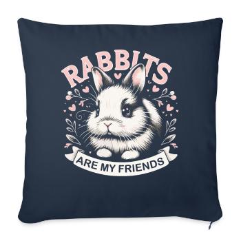 Lapin, Lapin, Animal, Animal De Compagnie, Lapins - Housse de coussin décorative 45 x 45 cm - bleu marine - Devant