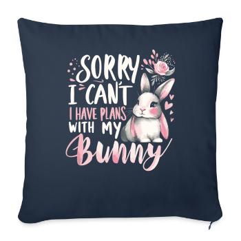 Lapin, Lapin, Animal, Animal De Compagnie, Lapins - Housse de coussin décorative 45 x 45 cm - bleu marine - Devant