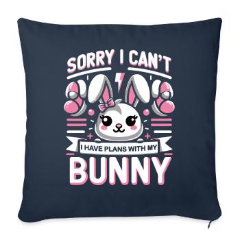 Lapin, Lapin, Animal, Animal De Compagnie, Lapins - Housse de coussin décorative 45 x 45 cm - bleu marine - Devant