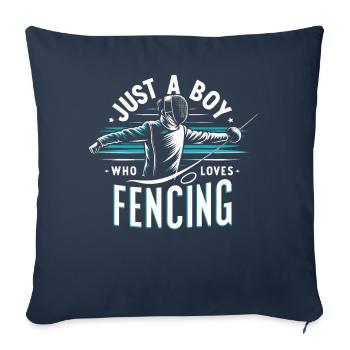Fencing Fencer - Sofa pillowcase 17,3'' x 17,3'' (45 x 45 cm) - navy - Front