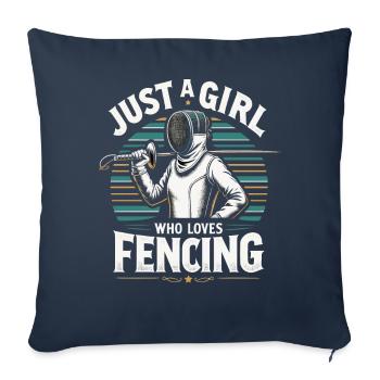 Fencing Fencer - Sofa pillowcase 17,3'' x 17,3'' (45 x 45 cm) - navy - Front