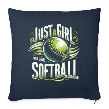 Softball Sports Softball Players - Sofa pillowcase 17,3'' x 17,3'' (45 x 45 cm) - navy - Front