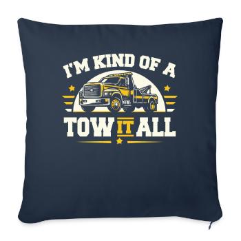Tow Truck Tow Truck - Sofa pillowcase 17,3'' x 17,3'' (45 x 45 cm) - navy - Front