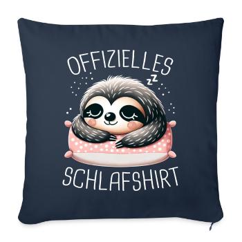 Paresseux, Paresseux, Animaux, Dormir, Paresseux - Housse de coussin décorative 45 x 45 cm - bleu marine - Devant