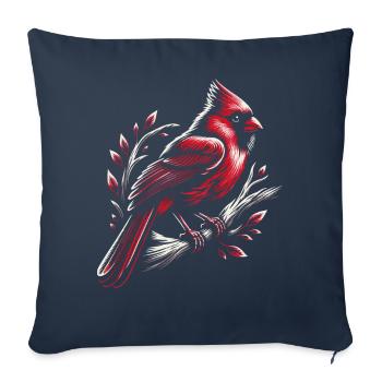 Cardinal Red Cardinal Bird Red Cardinal - Sofa pillowcase 17,3'' x 17,3'' (45 x 45 cm) - navy - Front
