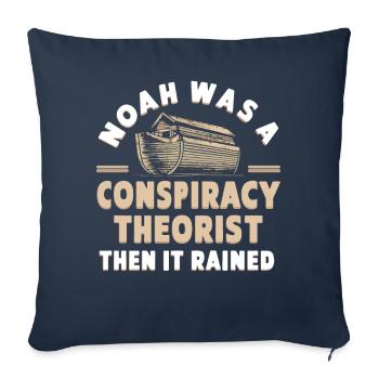 Conspiracy theorist conspiracy theory - Sofa pillowcase 17,3'' x 17,3'' (45 x 45 cm) - navy - Front