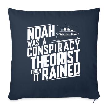 Conspiracy theorist conspiracy theory - Sofa pillowcase 17,3'' x 17,3'' (45 x 45 cm) - navy - Front