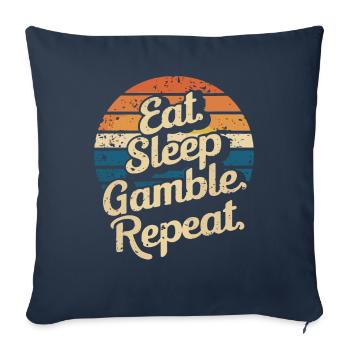 Casino Jeux de hasard Casino Las Vegas Joueurs - Housse de coussin décorative 45 x 45 cm - bleu marine - Devant