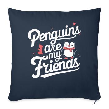 Penguin Penguin Animal - Sofa pillowcase 17,3'' x 17,3'' (45 x 45 cm) - navy - Front