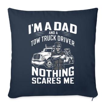 Tow Truck Tow Truck - Sofa pillowcase 17,3'' x 17,3'' (45 x 45 cm) - navy - Front