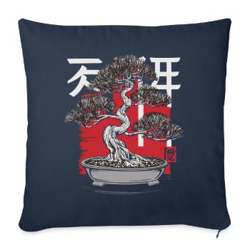 Bonsai Tree Japanese Bonsai - Sofa pillowcase 17,3'' x 17,3'' (45 x 45 cm) - navy - Front