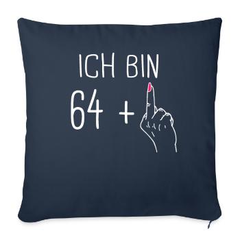 Cadeau d’anniversaire 65 ans anniversaire garçon ou fille - Housse de coussin décorative 45 x 45 cm - bleu marine - Devant