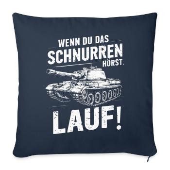 Chars Chars de combat principaux Chars de char Chars Pilotes de chars - Housse de coussin décorative 45 x 45 cm - bleu marine - Devant