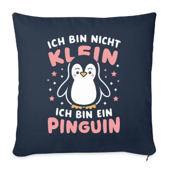 Pingouin Petits pingouins Pingouin empereur - Housse de coussin décorative 45 x 45 cm - bleu marine - Devant