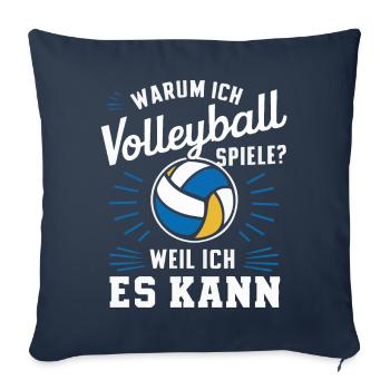 Volley-ball Volley-ball de plage Joueurs de volley-ball sportifs - Housse de coussin décorative 45 x 45 cm - bleu marine - Devant