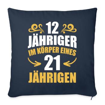 Birthday Gift 21 Years Birthday Boy - Sofa pillowcase 17,3'' x 17,3'' (45 x 45 cm) - navy - Front