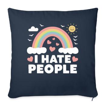 Funny, sarcasm, sarcastic humor, irony - Sofa pillowcase 17,3'' x 17,3'' (45 x 45 cm) - navy - Front