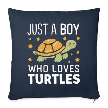 Turtle Sea Turtle Turtle Animal - Sofa pillowcase 17,3'' x 17,3'' (45 x 45 cm) - navy - Front