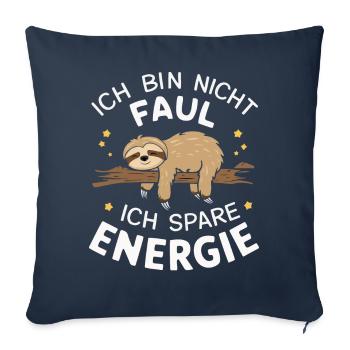 Paresseux Paresseux Animal Dormant Paresseux - Housse de coussin décorative 45 x 45 cm - bleu marine - Devant