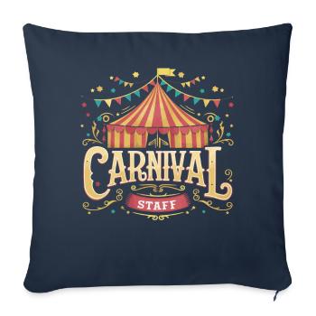 Cirque Carnaval Carnaval - Housse de coussin décorative 45 x 45 cm - bleu marine - Devant