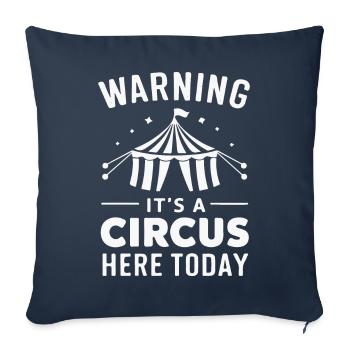 Cirque Carnaval Carnaval - Housse de coussin décorative 45 x 45 cm - bleu marine - Devant