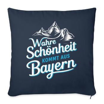État libre de Bavière Bavarois - Housse de coussin décorative 45 x 45 cm - bleu marine - Devant