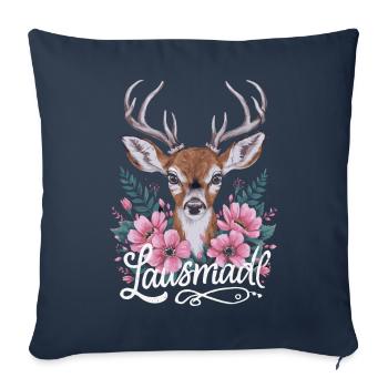 État libre de Bavière Bavarois - Housse de coussin décorative 45 x 45 cm - bleu marine - Devant