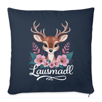 État libre de Bavière Bavarois - Housse de coussin décorative 45 x 45 cm - bleu marine - Devant