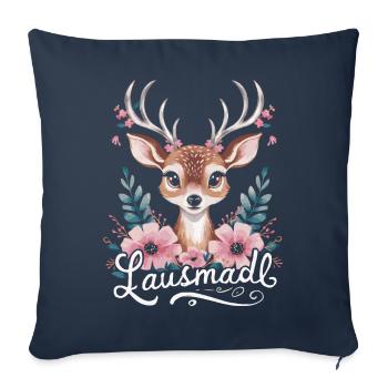 État libre de Bavière Bavarois - Housse de coussin décorative 45 x 45 cm - bleu marine - Devant